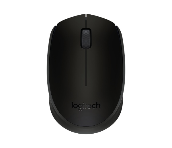 Mouse wireless Logitech B170, optic, interfata USB, rezolutie 1000 DPI, numar butoane 2/1, negru
