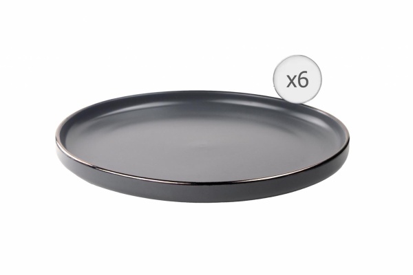 SET 6 FARFURII INTINSE, CERAMICA 27 CM, CALYPSO, ART OF DINING BY HEINNER
