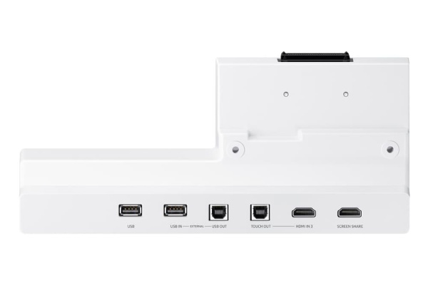 Tray conectivitate pentru display interactiv SAMSUNG Flip 2 55"/65"; HDMI Out, Conectivitate NFC pentru proiectarea telefonului pe display; aduce mufele din spate in fata pentru convenienta.