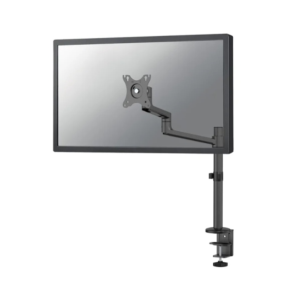 Brat monitor Neomounts DS60-425BL1; pentru display-uri cu diagonale 17"-27", sistem de prindere VESA 75x75~100x100, greutate maxima suportata 8kg, tilt +90°, -30°, swivel +90°, -90°, rotate +360°, distanta fata de perete 128-459mm; inaltime reglabila