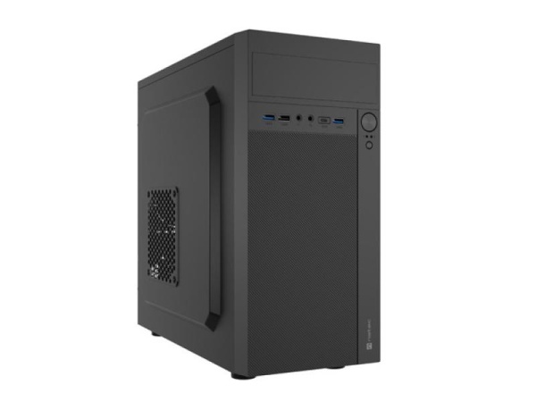 Carcasa NATEC HELIX Mini Tower NEGRU USB C, Sloturi Expansiune 4, Drive Bays: 3x3.5" 5x2.5" 1x5.25", Ventilatoare Suportate: 3 (spate: 1x80mm, lateral: 1x120mm, fata: 1x120mm), Ventilatoare Incluse: 1 (spate: 1x80mm), Format Placa De Baza Suportat: