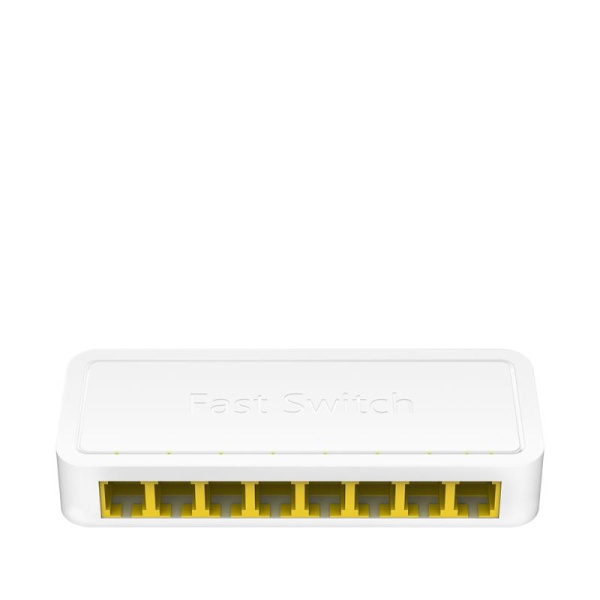 CUDY 8-Port 10/100 Mbps Desktop Switch, 8 10/100M RJ45 Ports, Loop Detection, Desktop Plastic Case, Power Saving, Plug & Play, Wall-Mount
