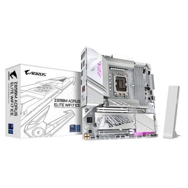 Placa de baza Gigabyte Z890M Aorus Elite WiFi7 ICE – mATX, LGA1851, DDR5, Wi‑Fi 7