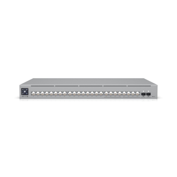 UBIQUITI UNIFI PRO MAX SWITCH 24-PORTPOE, interfata de retea (16) porturi GbE RJ45, (8) porturi 1/2,5 GbE RJ45, (2) porturi 10G SFP+, capacitate comutare 112 Gbps, AC/DC, internă, 450W, PoE disponibil 400W