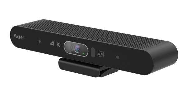 Camera Videoconferinta Axtel AX-4K Video-Bar-Mini, Rezolutie 4k 3840x2160@30fps, Senzor 1/3.0", 8.0MP, Zoom digital 4x; ePTZ; Functii urmarire vorbitor, prim-plan grup; Unghi de vizualizare D94 / H90 / V55 grade, iluminare minima 340 lux; preluare sunet