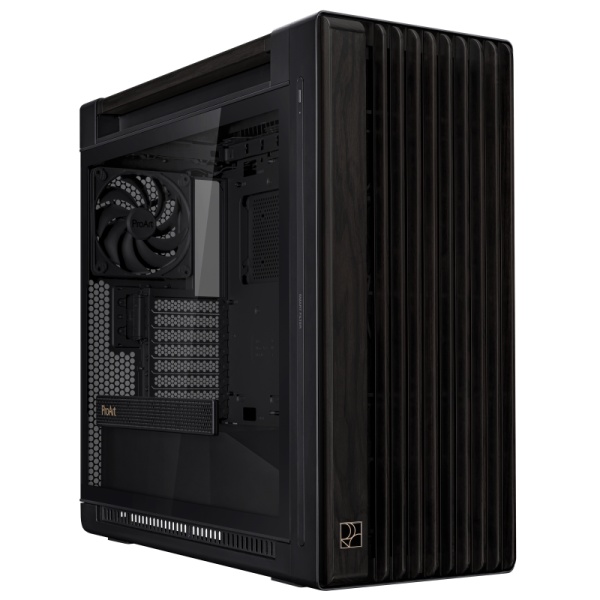 Carcasa ASUS PROART PA602 WOOD EDITION Mid Tower ARGB NEGRU, Tempered Glass, Sloturi Expansiune 8+2 aditional verticale, Drive Bays: 4x3.5"/2.5" 4x2.5", Ventilatoare Suportate: 6 (spate: 1x120mm sau 1x140mm, fata: 2x200mm, sus: 3x120mm sau 3x140mm),
