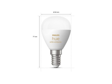 2 Becuri LED inteligente Philips Hue P45, Bluetooth, E14, 5.1W, 470 lm ,lumina alba (2000-6500K) - Img 3