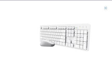 Kit Trust Ody II wireless, cu taste silentioase, cu functie de power saving, rezistenta la stropire, conectare tip USB-A 2.0, include 2 baterii, compatibila PC/Laptop (Windows, MacOS, Chrome OS), rezolutie mouse 1600 DPI, optic, alb - Img 1