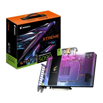 Placa Video GIGABYTE AORUS GEFORCE RTX 5090 XTREME WATERFORCE WB 32GB GDDR7 512bit, PCIE 5.0, 3x DP 1x HDMI - Img 1