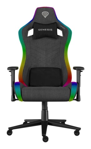 Scaun gaming Genesis TRIT 660, material textil, iluminare RGB, suporta pana la 150 kg, inaltime reglabila, spatar ajustabil, gri - Img 9