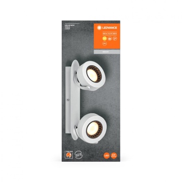 Spot LED dublu ajustabil Ledvance DECOR VENUS, 10.5W, 1000 lm, lumina calda (3000K), IP20, 300mm, Alb, clasa energetica F - Img 1