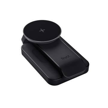 Stand de incarcare 3-in-1 Trust Viro, putere intrare 20W, interfata USB- C, compatibil cu produsele din brandul Apple: iPhone (12 si modele mai noi), Airpods si Apple Watch, negru - Img 5