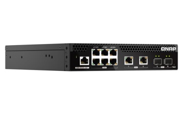 Switch QNAP M2106R CPU Marvell 98DX2528, 6 porturi 2.5Gbps, 2 porturi 10Gbps SFP+, 2 porturi 10GbE RJ45, rackabil, web-managed, garantie2 ani - Img 5