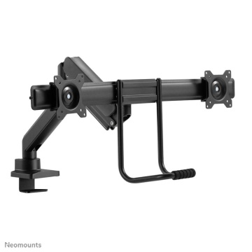 Brat dublu pentru monitor Neomounts, tip full motion, pentru display-uri cu diagonale 17"-32", sistem de prindere VESA 75x75~100x100mm, greutate maxima suportata 8kg per ecran, tilt +10°, -10°, swivel +90°, -90°, rotate +180°, -180°, reglabil pe - Img 10