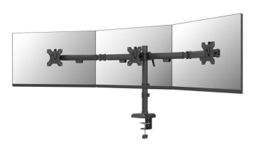 Brat triplu Neomounts DS60-600BL3; pentru display-uri cu diagonale 10"-27", sistem de prindere VESA 75x75~100x100, greutate maxima suportata 6 - per ecrankg, full motion, tilt +45°, swivel 90°, rotate 180°, distanta fata de perete 137-601mm; culoare - Img 2