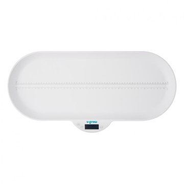 Cantar corporal 2 in 1 pentru bebelusi si copii U-Grow, functie bluetooth, capacitate 30 kg, display LCD, alb - Img 1