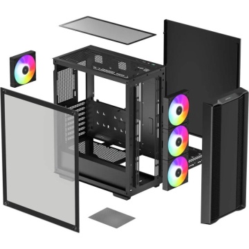 Carcasa DEEPCOOL CC560 V2 Mid Tower ARGB NEGRU - Img 10