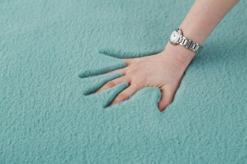 Covor Heinner Shaggy soft blanita Turcoaz 70x140 cm - Img 2