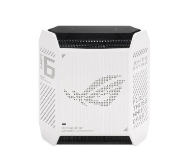 Router Wireless Asus GT6(W-1-PK)White, tri-band, WI-FI 6, Standard retea: WiFi 6 (802.11ax), IPv4, IPv6, Backwards compatible with 802.11a/b/g/n/ac Wi-Fi, segment AX10000, , 2.4GHz 574Mbps, 5G-1Hz 4804Mbps, 5G-2 4804Mbps, 9 antene interne, Procesor - Img 2