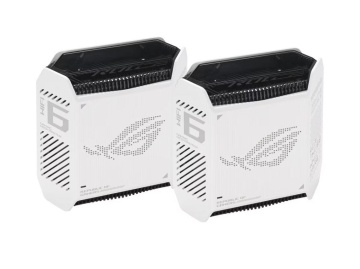 Router Wireless Asus GT6(W-2-PK)White, tri-band, WI-FI 6, Standard retea: WiFi 6 (802.11ax), IPv4, IPv6, Backwards compatible with 802.11a/b/g/n/ac Wi-Fi, segment AX10000, , 2.4GHz 574Mbps, 5G-1Hz 4804Mbps, 5G-2 4804Mbps, 9 antene interne, Procesor - Img 2