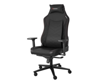 Scaun gaming Genesis Nitro 890 G2, material Synthetic PU + Textil, reglabil pe inaltime, greutate maxima suportata 150 kg, inaltime scaun reglabil 47 - 53 cm, spatar ajustabil 135°, dimensiuni roti 60mm, echipat cu piston cu gaz clasa 4, manere 3D, negru - Img 5