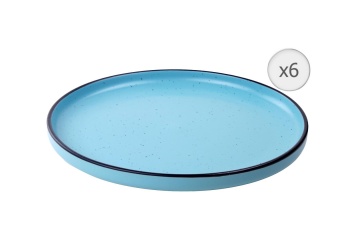 SET 6 FARFURII DESERT, CERAMICA 20 CM, ELECTRA, ART OF DINING BY HEINNER - Img 1