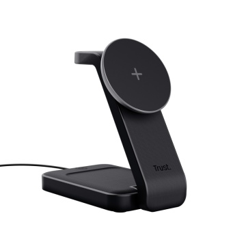 Stand de incarcare 3-in-1 Trust Viro, putere intrare 20W, interfata USB- C, compatibil cu produsele din brandul Apple: iPhone (12 si modele mai noi), Airpods si Apple Watch, negru - Img 6