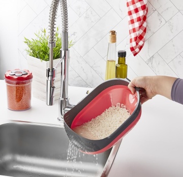 STRECURATOARE PLIABILA PENTRU OREZ/ FASOLE/ MAZARE 27.5 X 23 CM, COOKING BY HEINNER - Img 3
