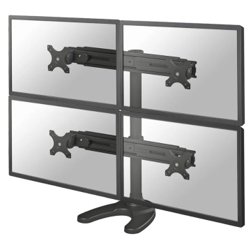 Suport cvadruplu monitor de birou Neomounts FPMA-D700DD4; pentru display-uri cu diagonale 19"-30", sistem de prindere VESA 75x75~100x100, greutate maxima suportata 8kg - per ecran, full motion, tilt +180°, swivel +180°, rotate +360°; inaltime reglabila - Img 1