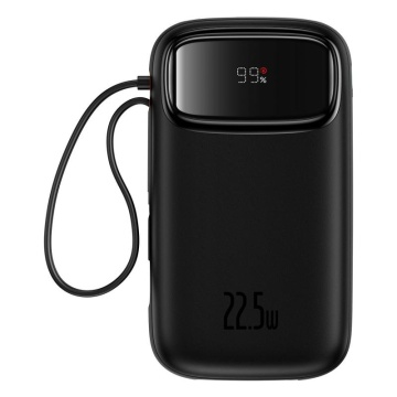 Baterie externa Baseus Qpow2, 10000mAh, 22.5W, 1 x USB; 1 x USB Type-C,1 x Lightning, total 3A, include cablu USB Type-C 0.3m, negru - Img 3