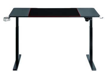 Birou gaming electric Serioux Elysium LED RGB 1400x600x730mm, reglare electrica pe inaltime inaltime ajustabila: 750 - 1210 mm - Img 1