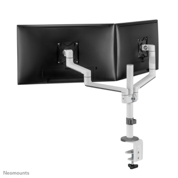Brat dublu monitor Neomounts DS60-425WH2; pentru display-uri cu diagonale 17"-27", sistem de prindere VESA 75x75~100x100, greutate maxima suportata 8 - per ecrankg, tilt +90°, -30°, swivel +90°, -90°, rotate +360°, distanta fata de perete 128-460mm; - Img 9