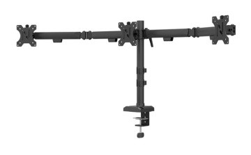 Brat triplu Neomounts DS60-600BL3; pentru display-uri cu diagonale 10"-27", sistem de prindere VESA 75x75~100x100, greutate maxima suportata 6 - per ecrankg, full motion, tilt +45°, swivel 90°, rotate 180°, distanta fata de perete 137-601mm; culoare - Img 3