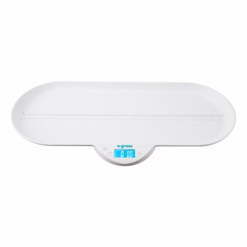 Cantar corporal 2 in 1 pentru bebelusi si copii U-Grow, functie bluetooth, capacitate 30 kg, display LCD, alb - Img 2