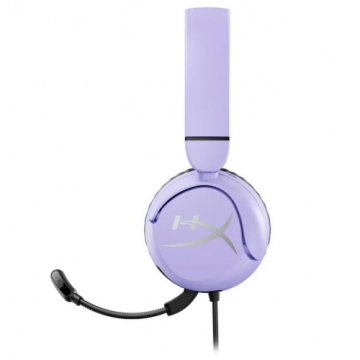 Casti gaming cu fir HyperX Cloud Mini, PC/Nintendo Switch/controllere PS/Xbox/tablete, volum limitat la 85dB, Bluetooth/Jack 3.5 mm, autonomie pana la 25 de ore, frecventa raspuns 20 Hz - 20 KHz, mov - Img 2