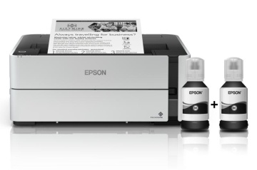 Imprimanta inkjet mono CISS Epson M1170, dimensiune A4, viteza max 39ppm, Duplex, rezolutie printer 1200x2400dpi, alimentare hartie 250 coli, interfata: USB, Ethernet, WiFi, Wi-Fi Direct, consumabile: C13T01L14A, C13T03P14A, C13T04D100, cerneala 11k - Img 8