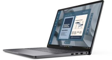 Laptop DELL PRO 16, 16", Non-Touch, FHD+ 1920 x 1200, 60Hz, IPS, Anti- Glare, 300 nit, 45% NTSC, FHD+IR Cam, Fingerprint Reader, Magnetite color, textured finish, AMD Ryzen(TM) 5 220 Processor (22 MB cache, 6 cores, 12 threads, up to 4.9 GHz), AMD - Img 4