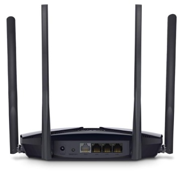 Mercusys MR60X Dual-Band WiFi 6 Router (AX15000), Standarde wireless: Wi-Fi 802.11ax / ac / a / b / g / n, Viteza wireless: 1201 Mbps (5 GHz) + 300 Mbps (2.4 GHz), Interfata: 1 × Port WAN Gigabit + 3 porturi Gigabit LAN, 4 x Antene externe de 5dBi. - Img 2