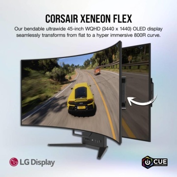 Monitor CORSAIR XENEON FLEX 45WQHD240 45-Inch OLED (3440 x1440), 240Hz Refresh Rate, Bendable, GtG 0.03ms - Img 6