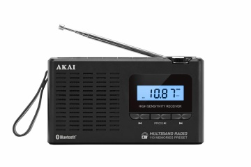 Radio cu ceas Akai APR-600 cu baterii 3x AAA, bluetooth 5.0, 0.8W, negru - Img 2