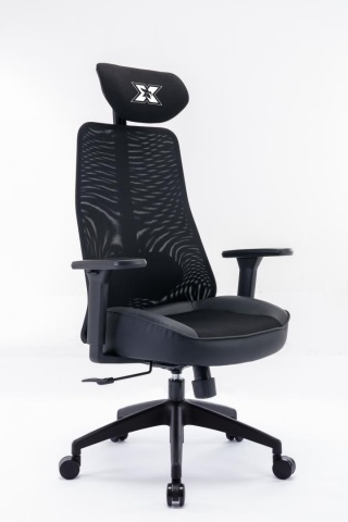 Scaun gaming Serioux Kyrian, adjustabil, piston pe gaz clasa 4, manere 3d, tetiere reglabile, baza stea cu 5 picioare, suporta pana la 150 kg, negru - Img 2