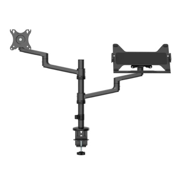 Suport dublu laptop de birou Neomounts DS20-425BL2; pentru display-uri cu diagonale 17"-27", sistem de prindere VESA 75x75~100x100, greutate maxima suportata 8kg, tilt +90°, -30°, swivel 90°, rotate 360°, distanta fata de perete 162-494mm; inaltime - Img 3