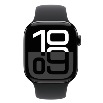 Apple Watch Series 10 GPS + Cellular 42mm Jet Black Aluminium Case with Black Sport Band - M/L - Img 1