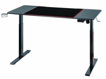 Birou gaming electric Serioux Elysium LED RGB 1400x600x730mm, reglare electrica pe inaltime inaltime ajustabila: 750 - 1210 mm - Img 2