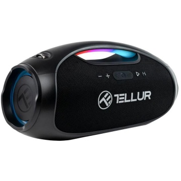 Boxa portabila Tellur BT 5.3 Obia Pro, putere maxima 60W, sensibilitate 80 dB, autonomie 12 ore, lumini LED, negru - Img 1