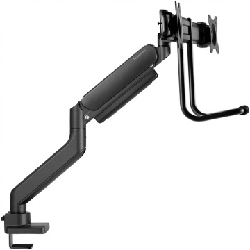 Brat dublu pentru monitor Neomounts, tip full motion, pentru display-uri cu diagonale 17"-32", sistem de prindere VESA 75x75~100x100mm, greutate maxima suportata 8kg per ecran, tilt +10°, -10°, swivel +90°, -90°, rotate +180°, -180°, reglabil pe - Img 2