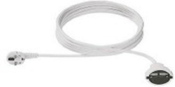 Cordon prelungitor schuko+Priza H05VV-F 3G1.5, 5 m, alb, cu protectie pt copii - Img 1