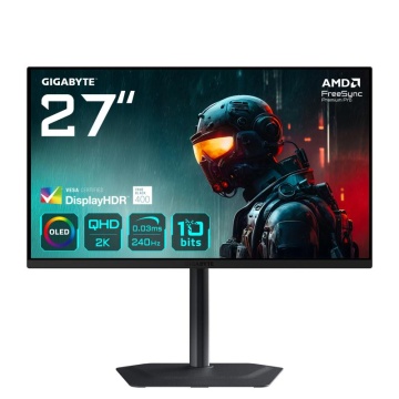 Gigabyte MO27Q2 gaming monitor diagonala 27", 590.42 x 333.72 mm, OLED, Anti-Reflection, Rezolutie: 2560 x 1440 (QHD), Luminozitate: 250 cd/m2, Contrast: 1.5M:1, Unghi vizualizare: 178°(H)/178°(V), Timp raspuns: 0.03ms GTG, Refresh rate: 240Hz, - Img 2