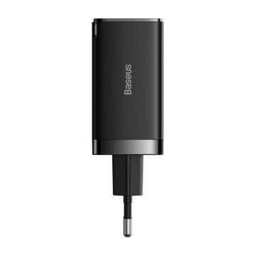 Incarcator retea Baseus GaN5 PRO, Quick Charge 65W, 2 porturi USB PD, 1 port USB Quick Charge, include cablu USB -C la USB-C de 100W, lungime 1m, negru - Img 5
