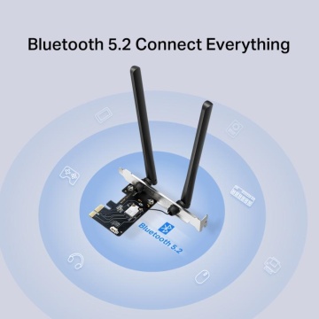 Mercusys adaptor Tri-Band, WI-FI, Bluetooth 5.2 PCI-E MA86XE, Standarde wireless: IEEE 802.11 a/ac/ax 5 GHz, IEEE 802.11 b/g/n/ax 2.4 GHz, Viteza wirelss: 6Ghz: 2402Mbps, 5Ghz: 2402Mbps, 2.4Ghz: 574Mbps, Dimensiuni: 226.3 × 120.8 × 21.5 mm, 2 antene fixe. - Img 7